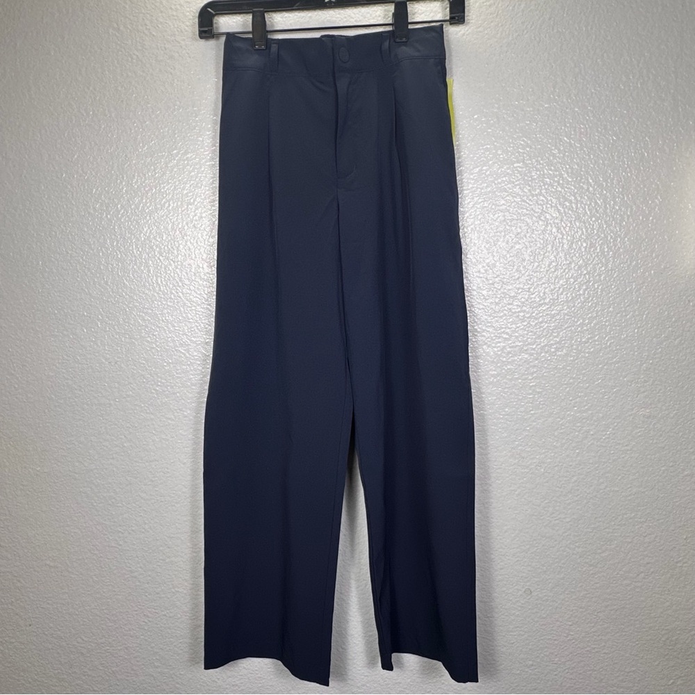 All In Motion Girls Wide-Leg Navy Activewear Pants Elastic Waist Size L (10/12)